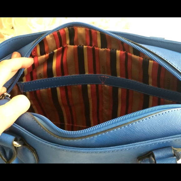 Cobalt Blue Tignanello Crossbody Tote - Picture 6 of 8